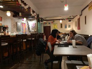 Inside the restaurant, table seating for about 16 plus bar. at LaLa Zorba ララ・ゾルバ in Naha