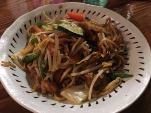 Nepali style fried noodles at LaLa Zorba ララ・ゾルバ in Naha