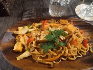 Nepalese noodles at LaLa Zorba ララ・ゾルバ in Naha