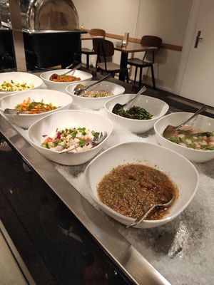 Salad section of the buffet at Chimy's in Zurich