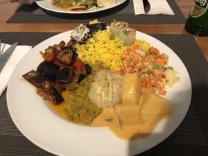 Dinner buffet Plate #1 at Chimy's in Zurich