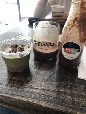 The matcha cheesecake is a MUST TRY!! Cold brew is very rich at Plantiful in Guatemala City