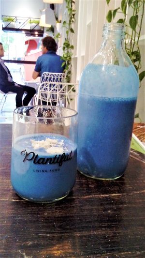 Blue Majik Smoothie at Plantiful in Guatemala City