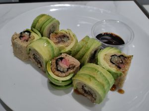 Mushroom quinoa sushi at Plantiful in Guatemala City