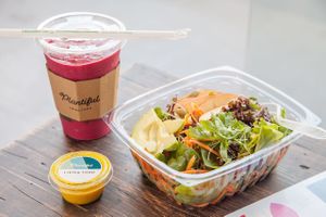 Beaming Salad & Unbeetable Smoothie  at Plantiful in Guatemala City