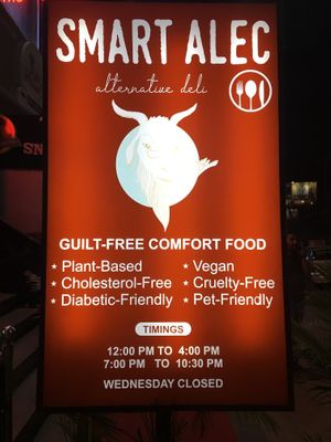 Name Board of Smart Alec at Smart Alec - Alternative Deli in Hyderabad