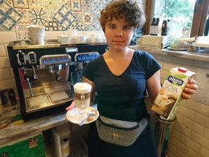 Good quality vegan coffee? No problem as Vegan & Italian as can be. at Ayur Garden in Lanckorona