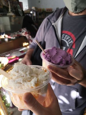 Vegan ice cream at Perutambo Biomarket - Antonio Raymondi in Huaraz