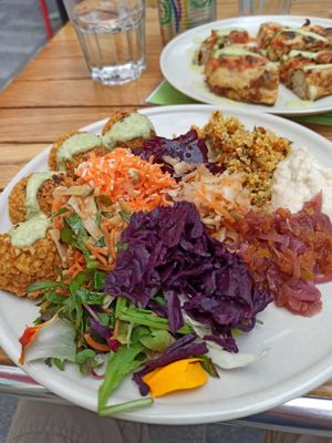 Mixed salad with added falafel at The Cutting Vedge in Kilkenny