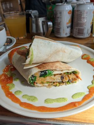 Falafel wrap at The Cutting Vedge in Kilkenny
