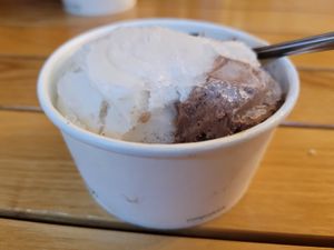 Vanilla and chocolate ice-cream at The Cutting Vedge in Kilkenny