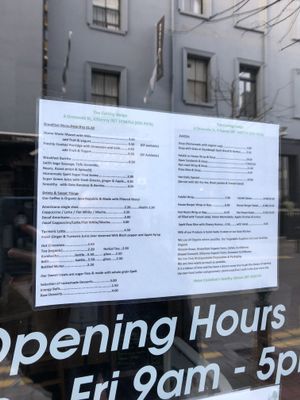 Menu at The Cutting Vedge in Kilkenny