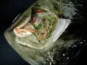 chickpea and curry wrap at Filmore and Union - York Station in York