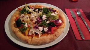 Vegan pizza - off the menu at La Luce in Fujikawaguchiko