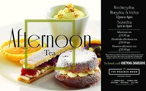 Afternoon tea 'menu' at Crimble Hall in Rochdale