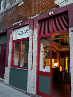 outside at O Burrito in Porto