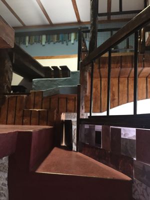 Upstairs of our cozy space at O Burrito in Porto