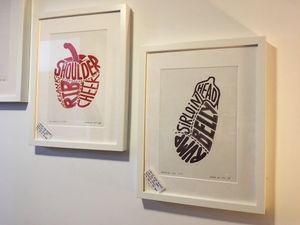 Great art zoom in to read  at O Burrito in Porto