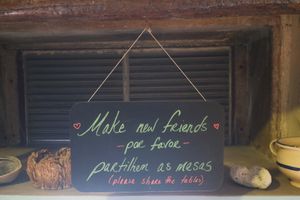 make new friends :-) at O Burrito in Porto