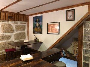 Upstairs sitting area at O Burrito in Porto