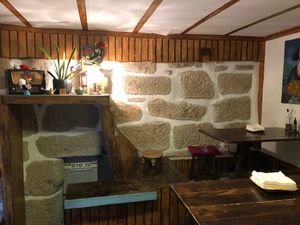 Upstairs sitting area at O Burrito in Porto