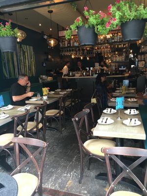 Inside of restaurant at Bar Verde in New York City