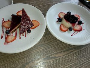 Flan and cheesecake #Veganuary at Bar Verde in New York City