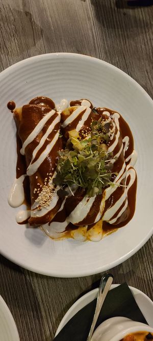 Maitake Enmolada at Bar Verde in New York City