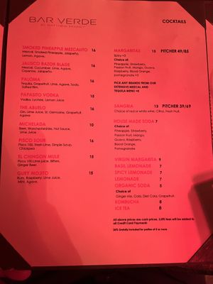   at Bar Verde in New York City