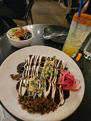 Mole enchiladas at Bar Verde in New York City