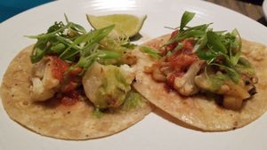 Cauliflower tacos at Bar Verde in New York City
