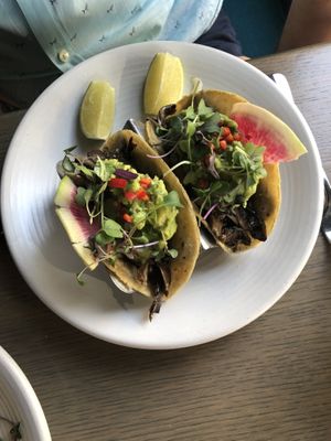 Mushroom tacos at Bar Verde in New York City