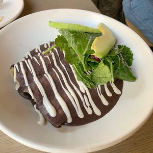 Farro enfrijolados ... as tasty as it is pretty😄 at Bar Verde in New York City