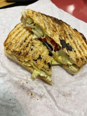 spicy hummus avocado   at Olive Oil Cafe in San Diego