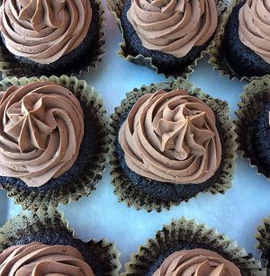 Vegan cupcakes  at Red Barn Bakery in Irvington