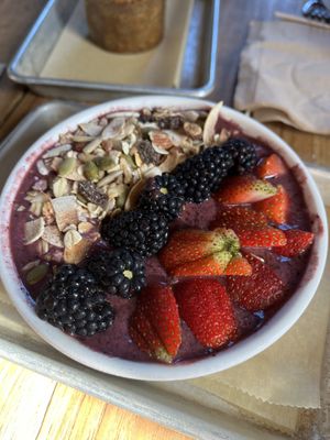 Açaí bowl  at Red Barn Bakery in Irvington