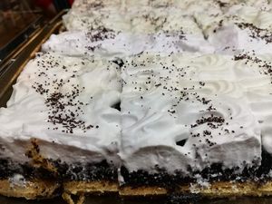 Poppy seed cake at Govinda Csillaghegy in Budapest