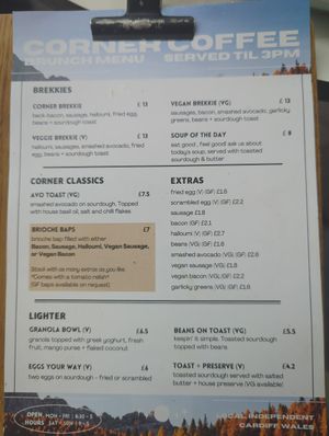  at Corner Coffee in Cardiff