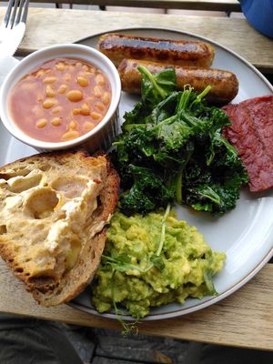 Vegan breakkie at Corner Coffee in Cardiff