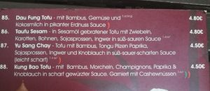 Veg menu part 2 at Anh Duc Wok in Dresden