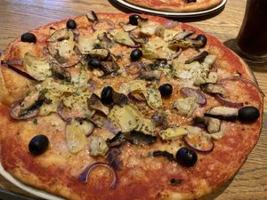 Vegan Giardiniera on thin crust   at Pizza Express - George IV Bridge in Edinburgh