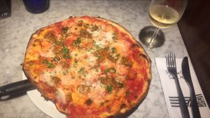 Vegan puttanesca pizza   at Pizza Express - North Bridge in Edinburgh