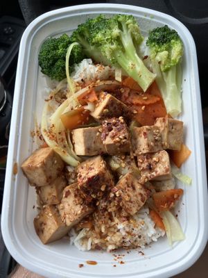 Tofu rice bowl   at Noodles in Northampton
