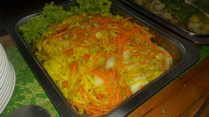 Fried noodle at Give Green Farm House Restaurant in Muang