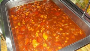 Local chili padte with taufoo or Nham prik oong at Give Green Farm House Restaurant in Muang