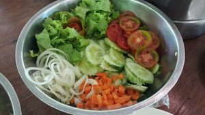 Salad at Give Green Farm House Restaurant in Muang