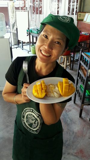 Mango sticky rice at Give Green Farm House Restaurant in Muang