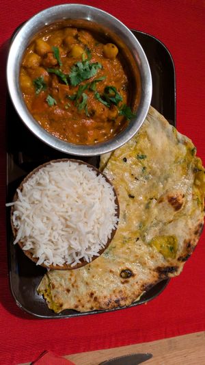 Chana masala at Masala Darbar in Bratislava