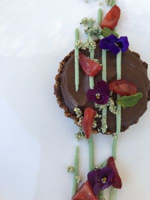 Chocolate tart at Plant Miami in Miami