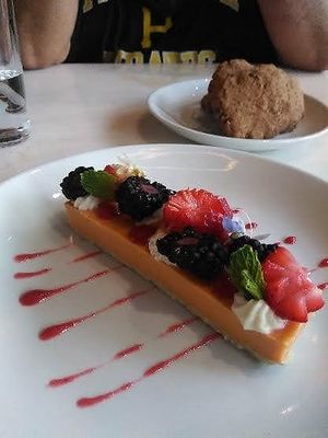 Passion fruit cheesecake at Plant Miami in Miami
